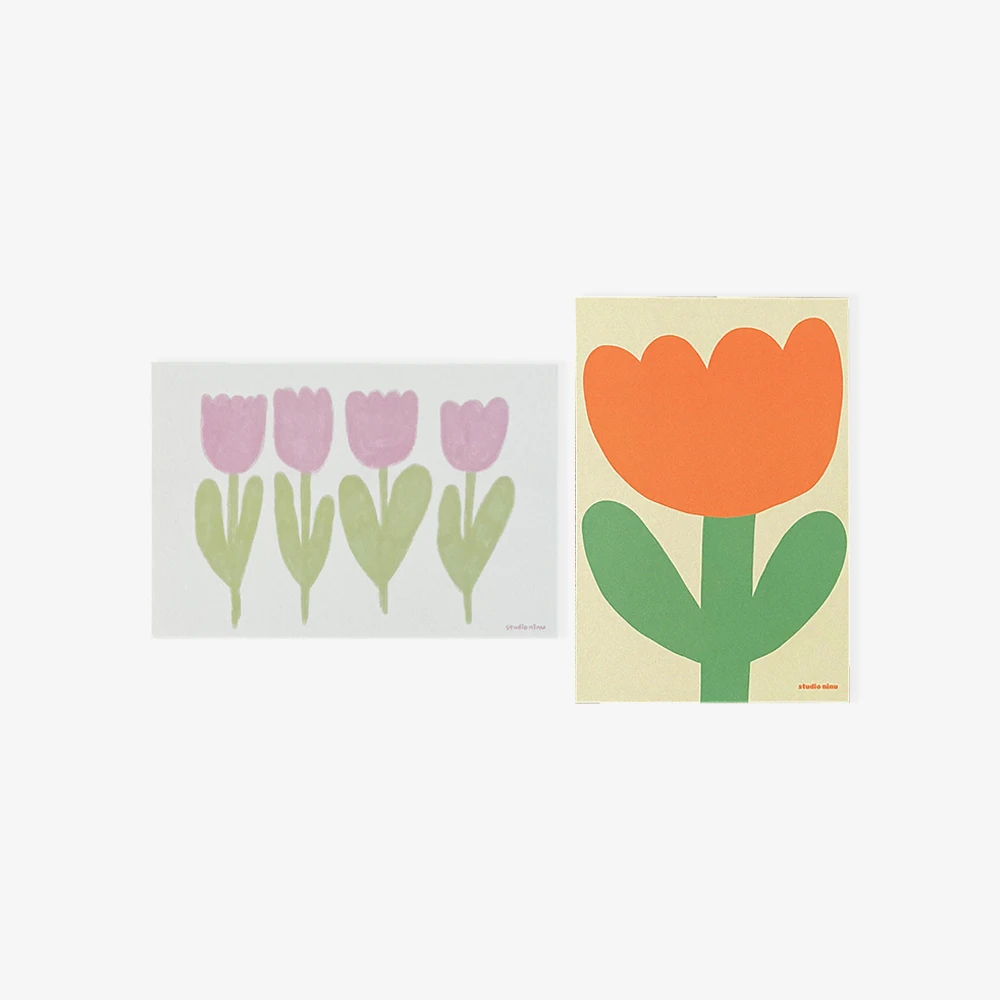 tulips postcards - 2 types